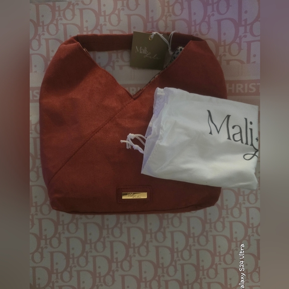 Mali Lili Ali Small Vegan Leather HoboBag NWT in Rust color - Picture 15 of 16